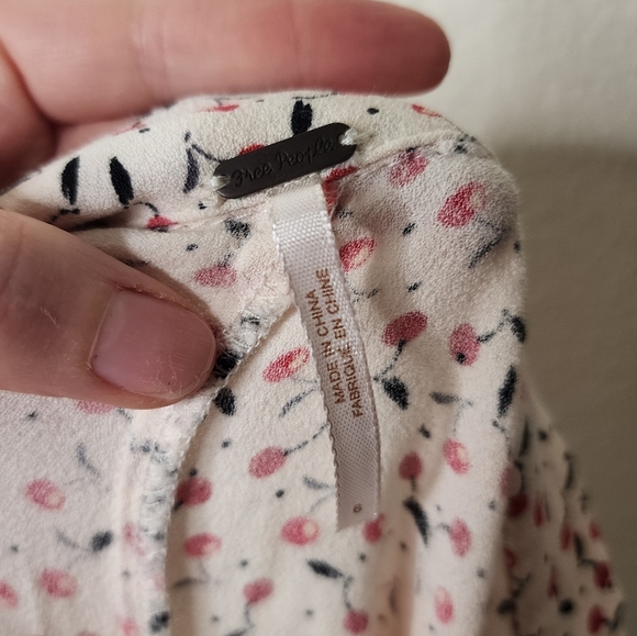 Free People Cherry Easy Peasy Printed Wideleg Pants 6 - Picture 6 of 6